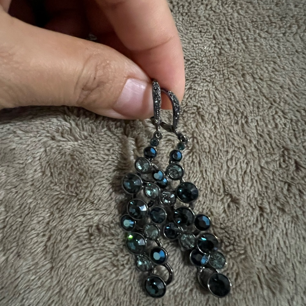Stunning Long Givenchy Earrings - Blue